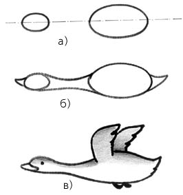 Рис. 4. Летящая утка